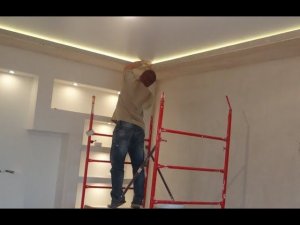 Как сделать короб из гипсокартона Светодиодная подсветка ! Монтаж потолка из гипсокартона