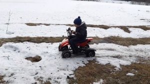 MOTAX детский квадроцикл. Весенняя распутица или как утонул квадрик!!!