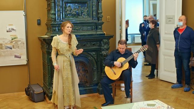 Романс " Белой акации гроздья душистые " исполняется в усадьбе Клодта г. Самара смотреть онлайн