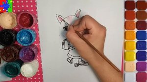 Кошечки-собачки рисуем Алису из мультика. Простые рисунки для детей.