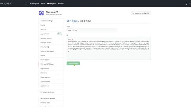 Adding a new SSH key to your GitHub account | duecode.io смотреть онлайн