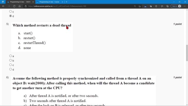 NPTEL Programming In Java WEEK 6 Quiz Assignment Solutions | Swayam 2022 | IIT Kharagpur смотреть онлайн