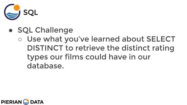 Challenge SELECT DISTINCT-SQL Bootcamp смотреть онлайн