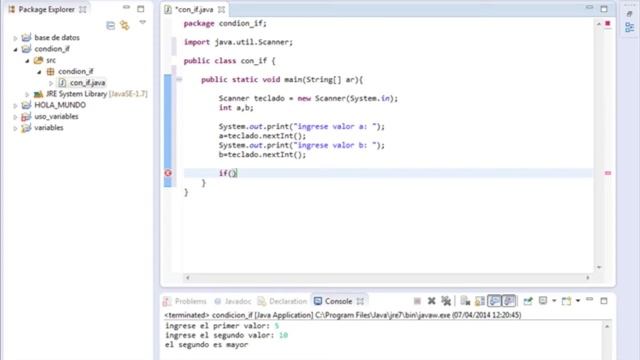 Cursos JAVA en Español #4 - Condicional if (simple, compuesto y anidado) смотреть онлайн