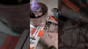 Делаю печку для бани на газе ч.1