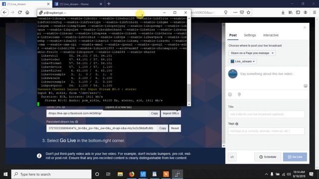 Facebook Live Stream using Raspberry Pi смотреть онлайн