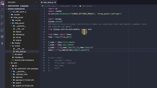 Django Restframework Bölüm-2 Ders-9 Fake User Ekleme смотреть онлайн