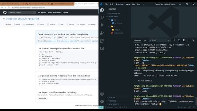 Create Repostory - Git & Github Tutorial Part 3 | MengSreang Channel смотреть онлайн