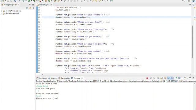 JAVA Home Work Session 2 смотреть онлайн