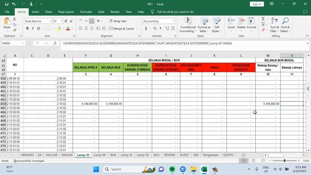 Part 04 Kertas Kerja Excel BMD Transaksi Barang Masuk смотреть онлайн