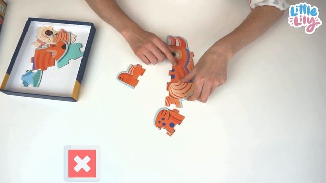 Развиваем логику и внимательность – Собираем пазл "Белочка" – Английский для детей 0-3 | Little Lil смотреть онлайн