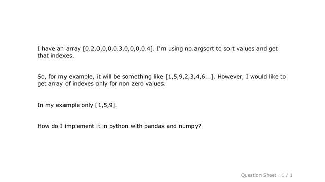 Pandas : np.argsort which excludes zero values смотреть онлайн
