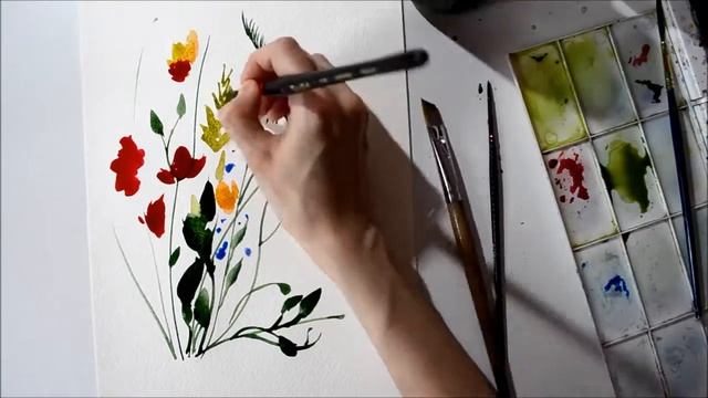 Акварель цветы (1) смотреть онлайн