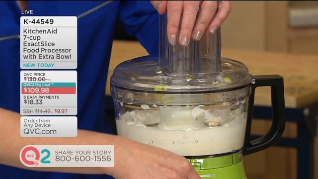 KitchenAid 7-cup ExactSlice Food Processor w/ Extra Bowl on QVC смотреть онлайн
