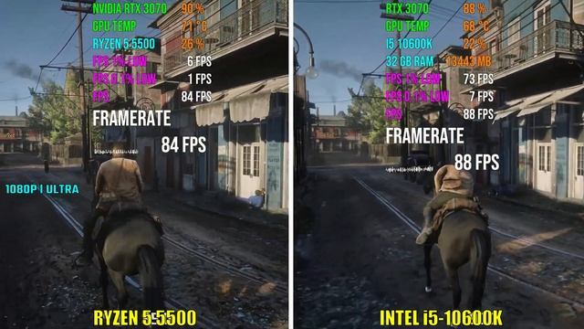RYZEN 5 5500 Vs INTEL I5-10600K | Test In 6 Games