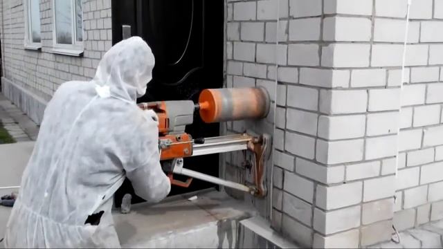 Алмазное бурение кирпичной стены смотреть онлайн