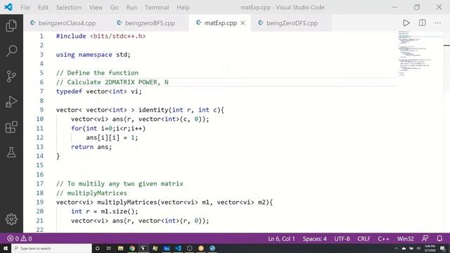 4. C++ Code for Matrix Exponentiation смотреть онлайн