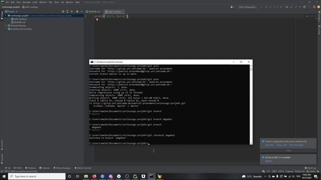 Arbeiten mit git und GitLabs - repository anlegen, committen, pull & push смотреть онлайн