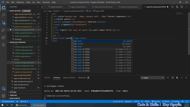 2001 - Angular 11 - Pass Data - Parent to Child Component смотреть онлайн