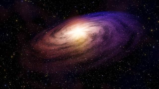 Galactic Time-lapse With Starfield Background
