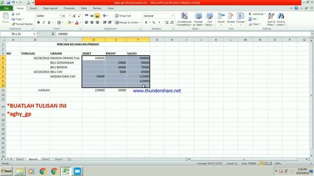 Aghy Gp Membuat Microsoft excel Debet Kredit Saldo смотреть онлайн