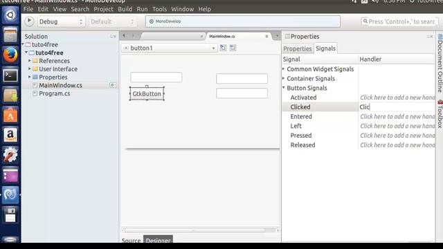 Simple user interface with MonoDevelop on ubuntu смотреть онлайн