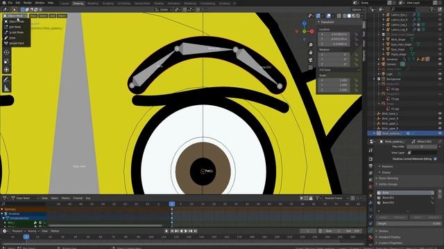 2D Анимация в Blender Grease Pencil Урок 10 Часть 1 Лицевая анимация. Анимация Бровей. смотреть онлайн