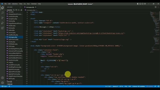 Design a responsive message page using HTML, CSS, JavaScript and Bootstrap смотреть онлайн