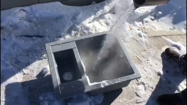 Тест мойки  Ecology Stone (EcoStone) 21 на перепад температуры