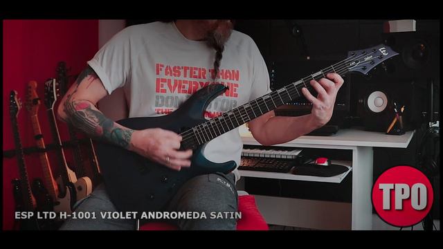 Guitar Setup - ESP LTD H-1001 VIOLET ANDROMEDA SATIN | Ernie Ball Super Slinky 2221 смотреть онлайн
