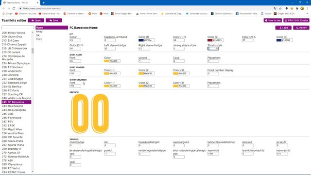 FIFA 21 (PC) TUTO Teamkits editor modifier couleur, police des numéros et noms sur maillot, short смотреть онлайн