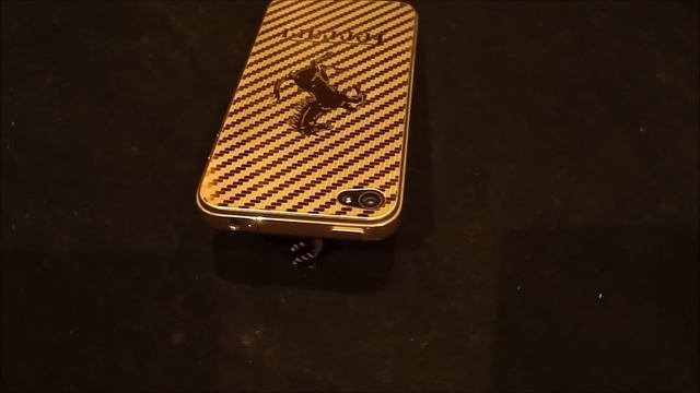 REAL 24K Gold Plated Iphone 4 Rear Backplate , Ferrari Logo