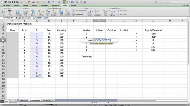 Linear Programming: Transshipment with Excel Solver (Network Flows Part 3) смотреть онлайн
