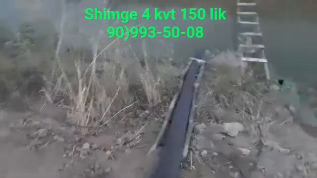 Shimge 4 kv KATTA GLUBINKA nasosimiz 4 kvt li. 7-8 metr balandlik 17 m uzoqlikka suv haydamoqda! смотреть онлайн