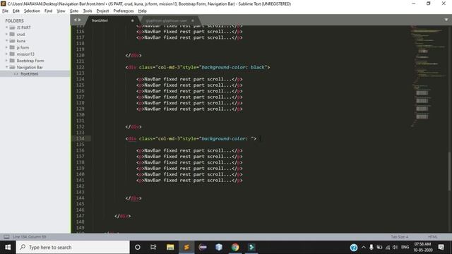 Fixed Navigation Bar | Scroll effect | Fixed Navigation bar with scroll page using bootstrap #10 смотреть онлайн