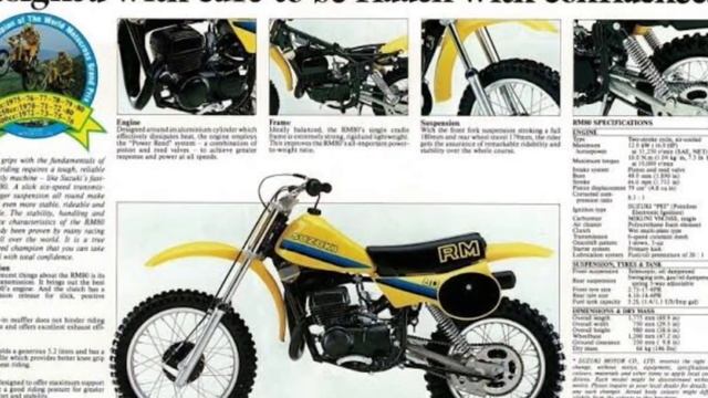 80’s motorcycle ads SUZUKI RM50/125/250/400 (magazines and brochures) смотреть онлайн