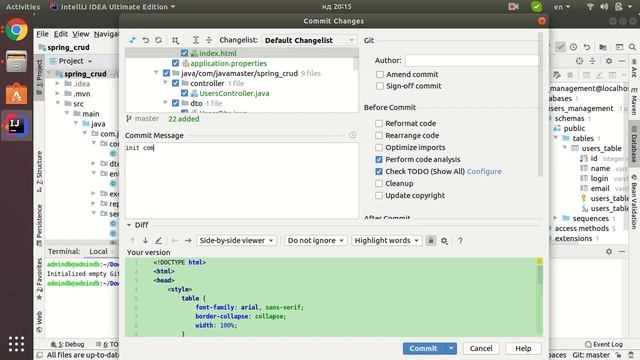 Create git repository and upload project using intellij idea смотреть онлайн