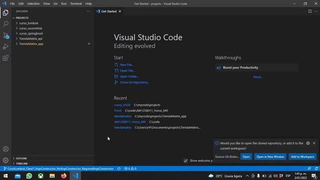 Curso de VSCode & Git | Como Inicializar y Clonar (clone) Repositorios Git Usando Visual Studio Cod смотреть онлайн