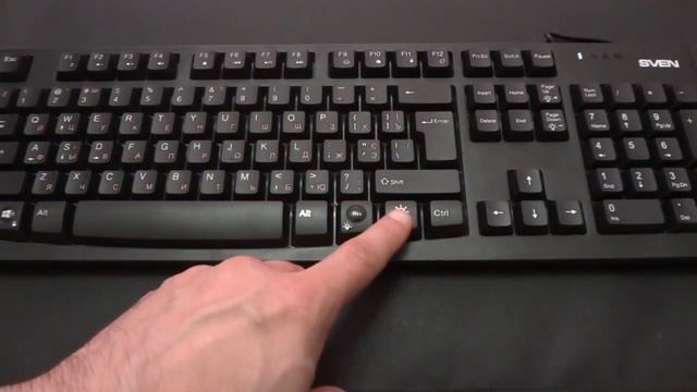 Sven KB-C7100EL - клавиатура с разноцветной подсветкой смотреть онлайн