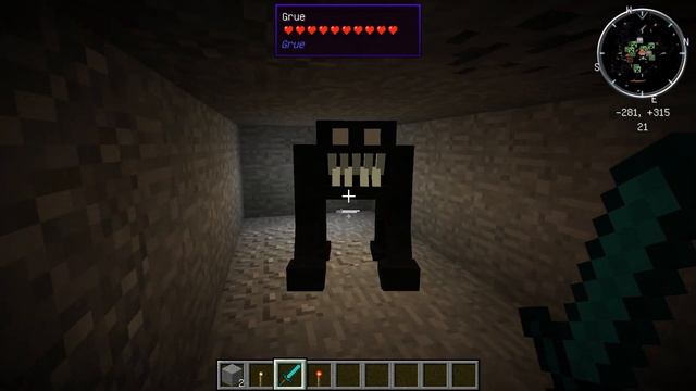 Grue Mod - страшный моб в майнкрафт ![1.12.2] Обзор модов № 94 смотреть онлайн