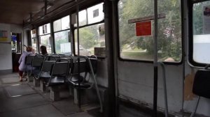 Трамвай КТМ-71-605А-222. Покатушки по Бийску.