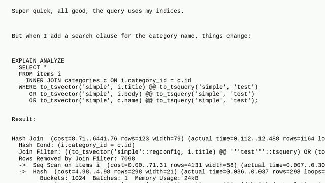 How to index a Postgres Full-Text Search across relations смотреть онлайн