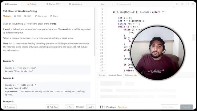 Reverse Words in a String Leetcode - Java Solution смотреть онлайн