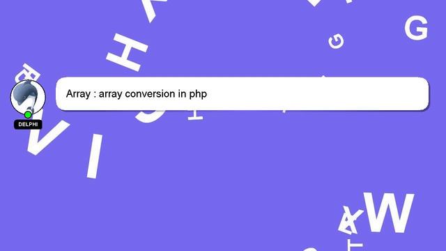 Array : array conversion in php смотреть онлайн