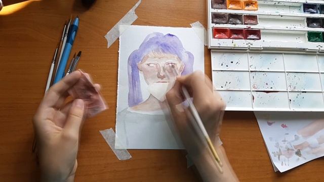 Как рисовать кожу акварелью (не туториал) смотреть онлайн