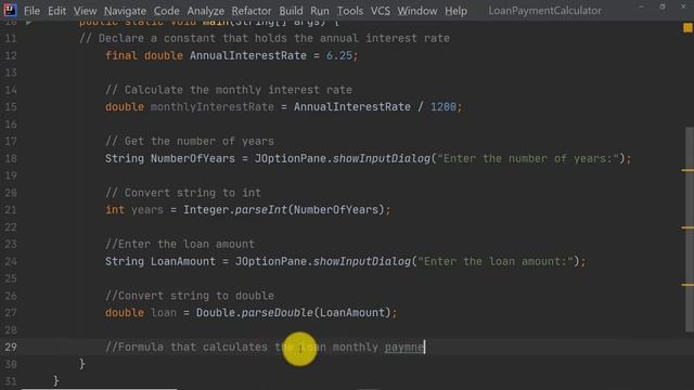 Java Tutorial | App that calculates the monthly payment of a loan using input/output dialog boxes смотреть онлайн