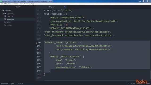 Building RESTful Python Web Services with Django : Configuring Throttling Policies | packtpub.com смотреть онлайн