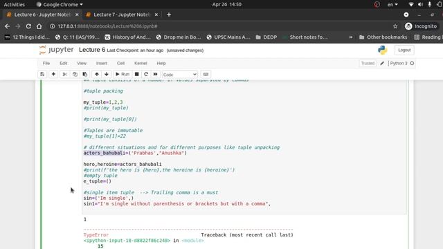L6 Tuples & tuple unpacking in python смотреть онлайн
