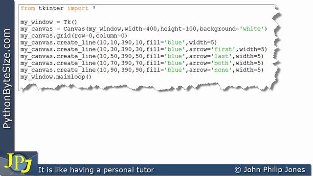 How to draw arrowhead lines on a Python tkinter Canvas смотреть онлайн