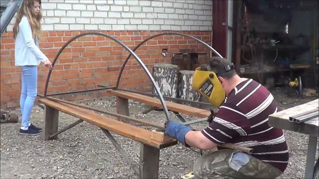 Сами делаем над крыльцом козырек смотреть онлайн